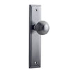 Iver Door Knob Guildford Stepped Latch Pair Brushed Chrome