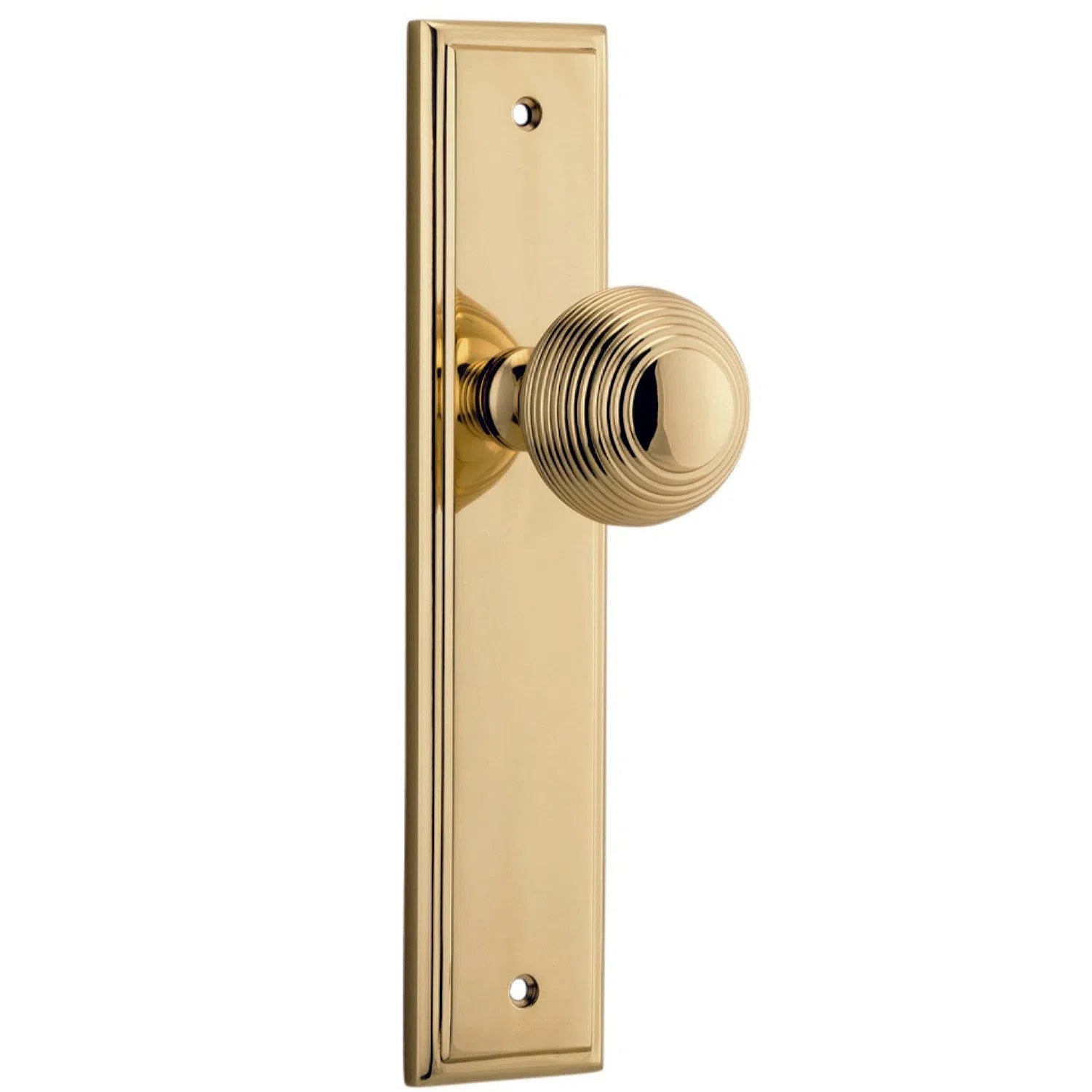 Iver Door Knob Guildford Stepped Latch Pair Polished Brass