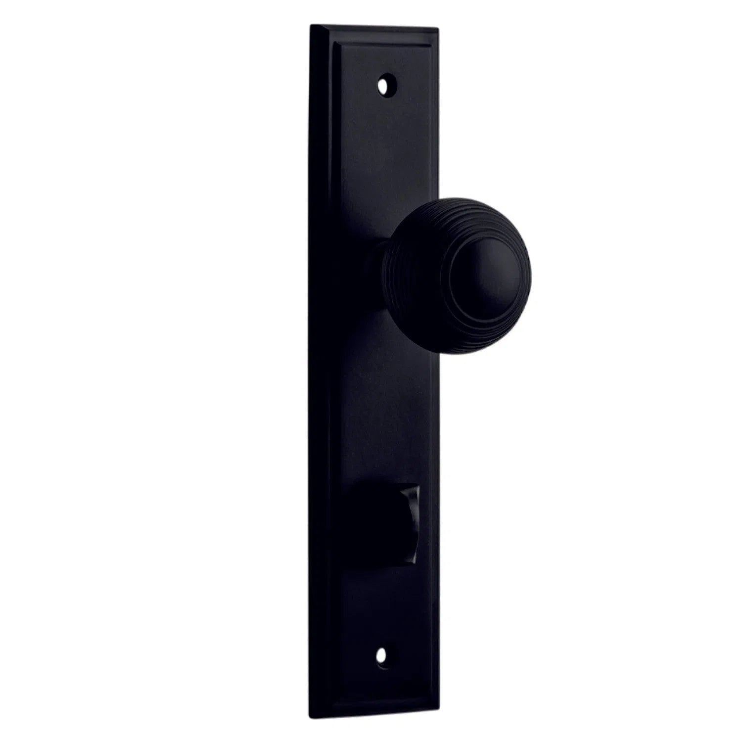 Iver Door Knob Guildford Stepped Privacy Pair Matt Black