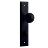 Iver Door Knob Guildford Stepped Privacy Pair Matt Black