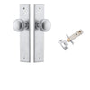 Iver Door Knob Paddington Chamfered Brushed Chrome Passage Kit