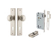 Iver Door Knob Paddington Chamfered Key/Key Satin Nickel Entrance Kit