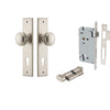 Iver Door Knob Paddington Chamfered Key/Thumb Satin Nickel Entrance Kit