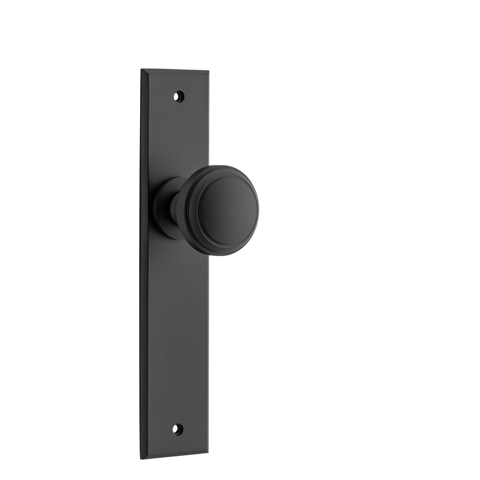 Iver Door Knob Paddington Chamfered Latch Pair Matt Black