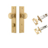 Iver Door Knob Paddington Chamfered Privacy Brushed Brass Privacy Kit