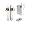 Iver Door Knob Paddington Oval Euro Key/Key Polished Nickel Entrance Kit