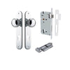 Iver Door Knob Paddington Oval Euro Key/Thumb Polished Chrome Entrance Kit