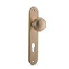 Iver Door Knob Paddington Oval Euro Pair Brushed Brass