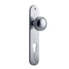 Iver Door Knob Paddington Oval Euro Pair Brushed Chrome