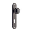 Iver Door Knob Paddington Oval Euro Pair Distressed Nickel