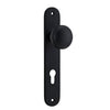 Iver Door Knob Paddington Oval Euro Pair Matt Black