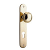 Iver Door Knob Paddington Oval Euro Pair Polished Brass