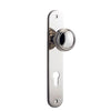 Iver Door Knob Paddington Oval Euro Pair Polished Nickel