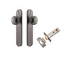 Iver Door Knob Paddington Oval Latch Distressed Nickel Passage Kit