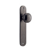 Iver Door Knob Paddington Oval Latch Pair Distressed Nickel