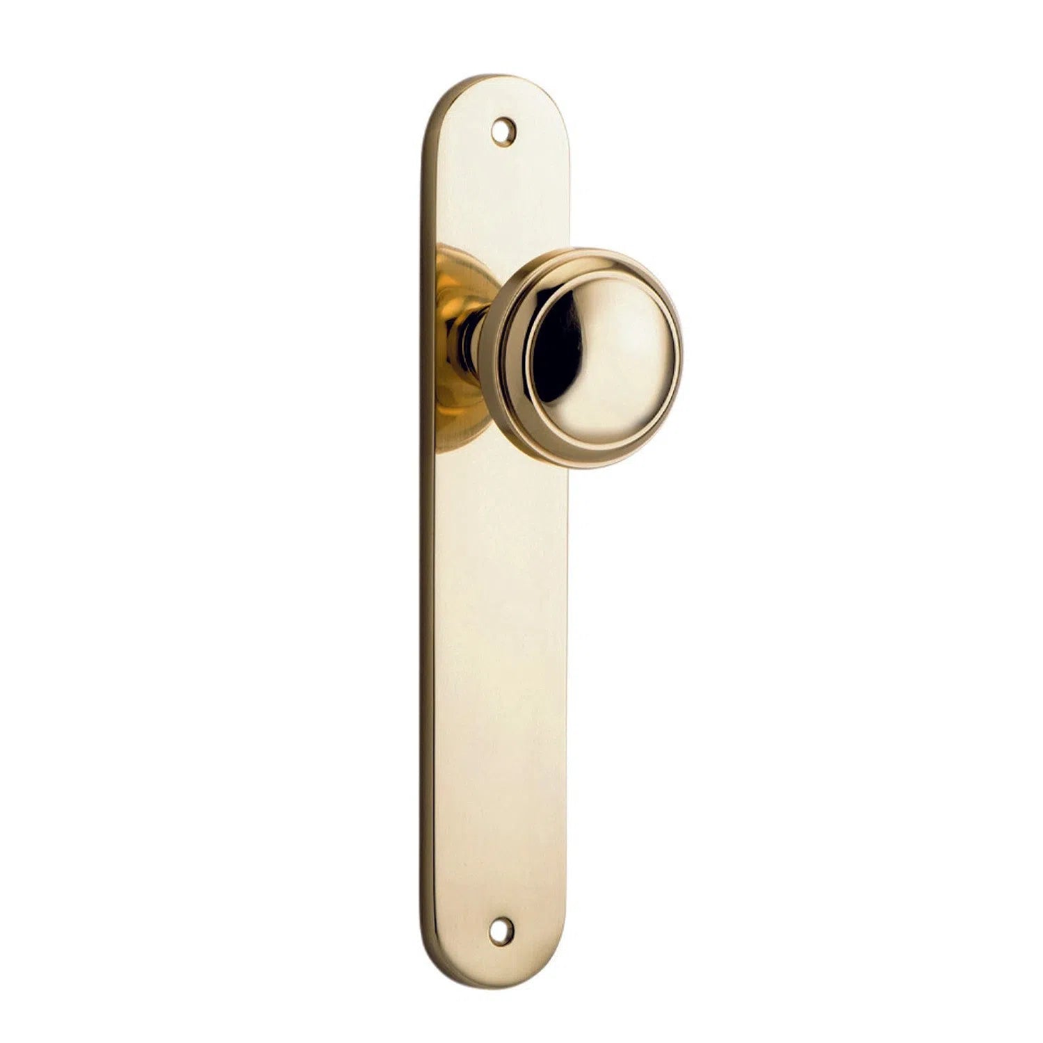 Iver Door Knob Paddington Oval Latch Pair Polished Brass