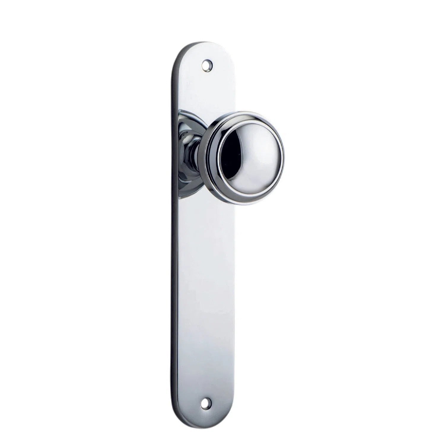 Iver Door Knob Paddington Oval Latch Pair Polished Chrome