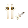 Iver Door Knob Paddington Oval Latch Polished Brass Passage Kit