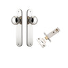 Iver Door Knob Paddington Oval Latch Polished Nickel Passage Kit