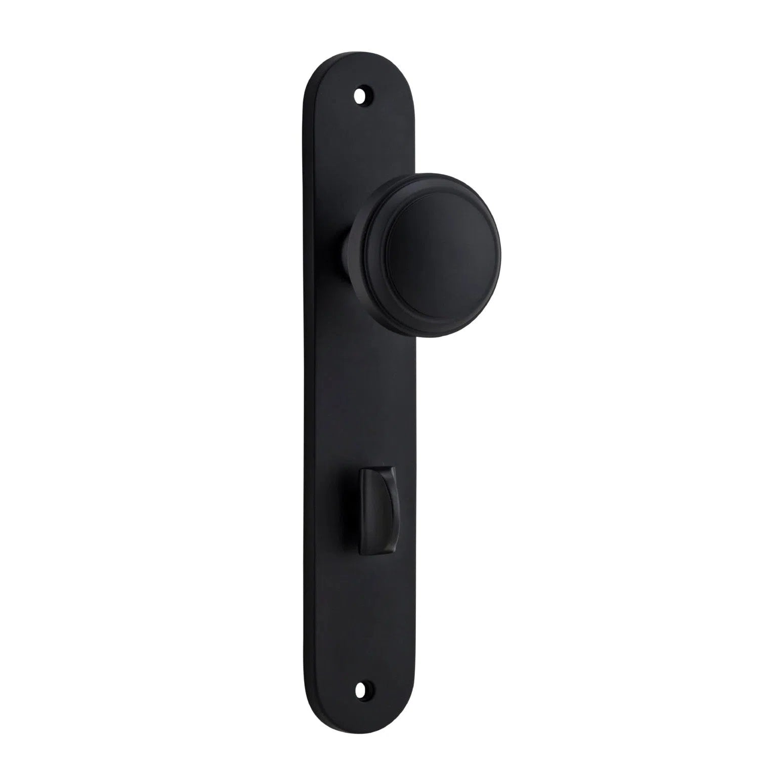 Iver Door Knob Paddington Oval Privacy Pair Matt Black