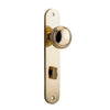 Iver Door Knob Paddington Oval Privacy Pair Polished Brass