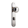 Iver Door Knob Paddington Oval Privacy Pair Polished Nickel