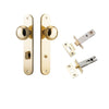 Iver Door Knob Paddington Oval Privacy Polished Brass Inbuilt Privacy Kit