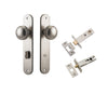 Iver Door Knob Paddington Oval Privacy Satin Nickel Inbuilt Privacy Kit