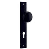 Iver Door Knob Paddington Rectangular Euro Pair Matt Black