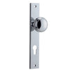 Iver Door Knob Paddington Rectangular Euro Pair Polished Chrome