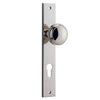 Iver Door Knob Paddington Rectangular Euro Pair Polished Nickel