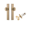 Iver Door Knob Paddington Rectangular Latch Brushed Brass Passage Kit