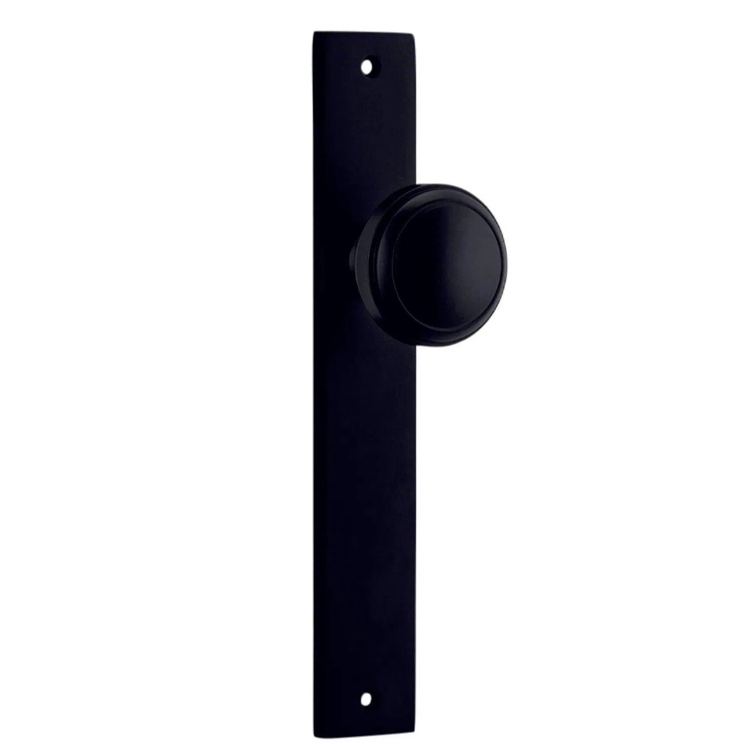 Iver Door Knob Paddington Rectangular Latch Pair Matt Black