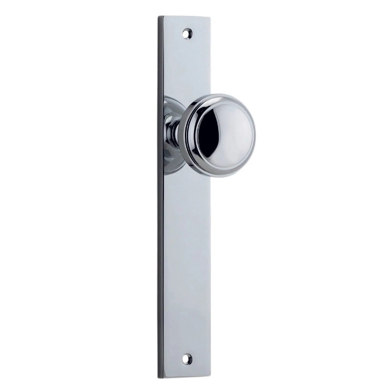 Iver Door Knob Paddington Rectangular Latch Pair Polished Chrome