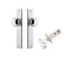 Iver Door Knob Paddington Rectangular Latch Polished Chrome Passage Kit