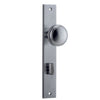 Iver Door Knob Paddington Rectangular Privacy Pair Brushed Chrome