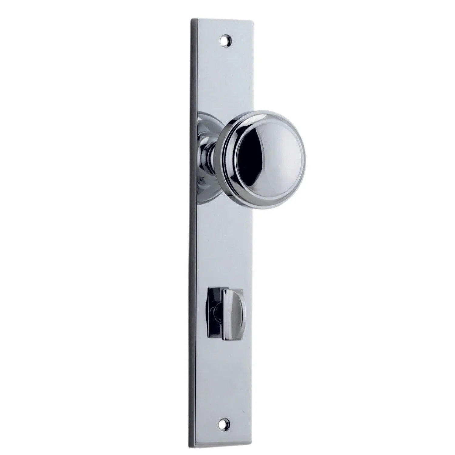 Iver Door Knob Paddington Rectangular Privacy Pair Polished Chrome