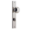 Iver Door Knob Paddington Rectangular Privacy Pair Polished Nickel