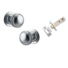 Iver Door Knob Paddington Round Rose Concealed Fix Brushed Chrome Passage Kit