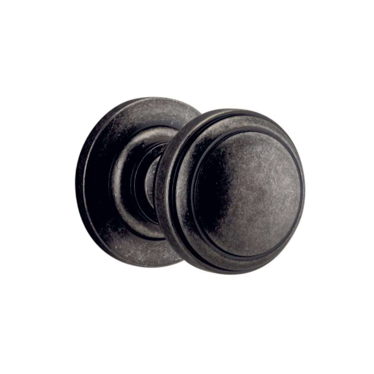 Iver Door Knob Paddington Round Rose Concealed Fix Pair Distressed Nickel