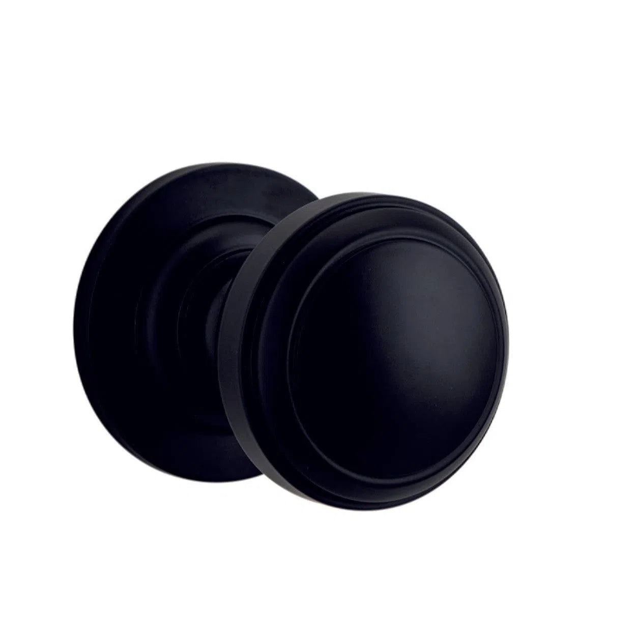 Iver Door Knob Paddington Round Rose Concealed Fix Pair Matt Black