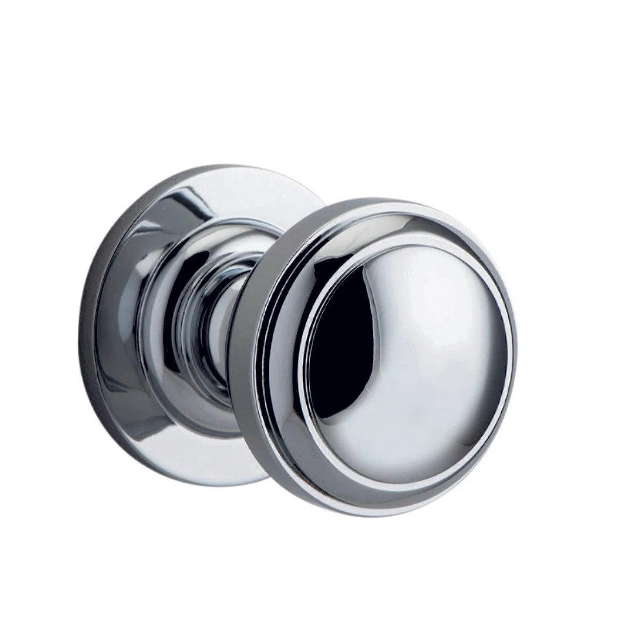 Iver Door Knob Paddington Round Rose Concealed Fix Pair Polished Chrome