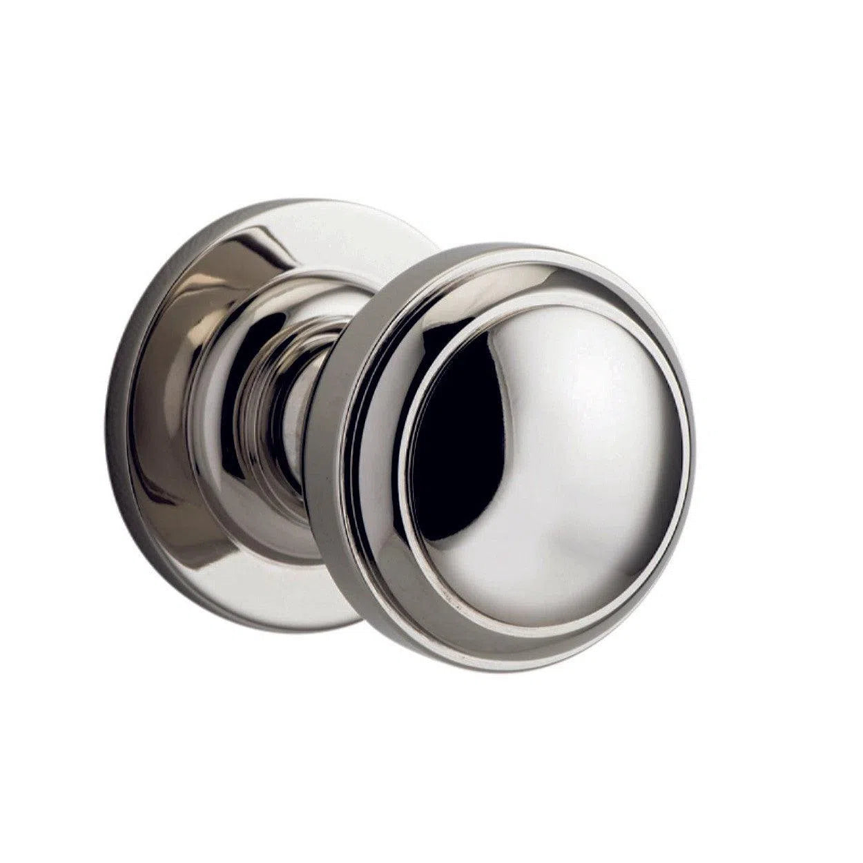 Iver Door Knob Paddington Round Rose Concealed Fix Pair Polished Nickel