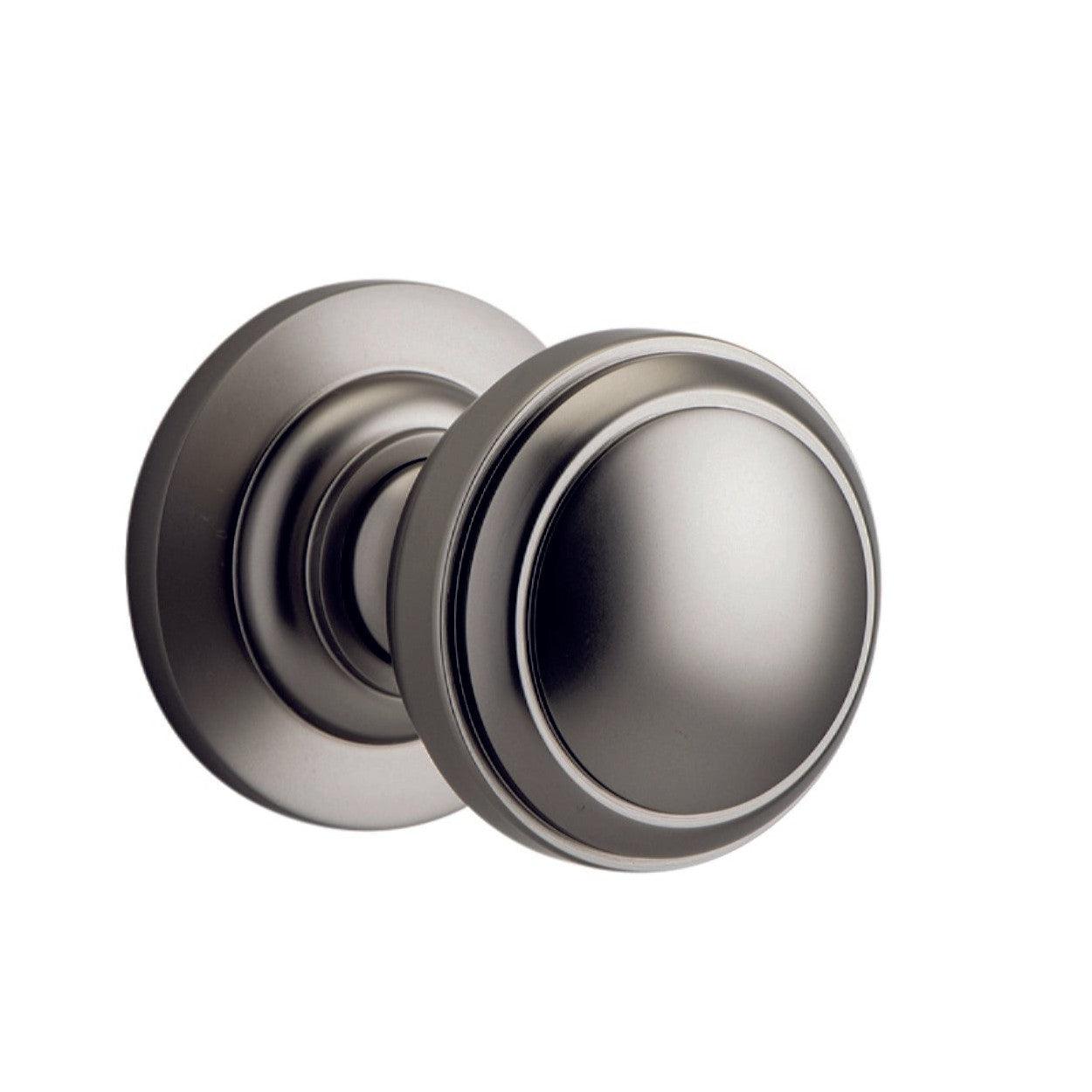 Iver Door Knob Paddington Round Rose Concealed Fix Pair Satin Nickel