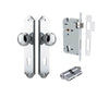 Iver Door Knob Paddington Shouldered Euro Key/Key Polished Chrome Entrance Kit