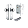 Iver Door Knob Paddington Shouldered Euro Key/Thumb Polished Chrome Entrance Kit