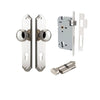 Iver Door Knob Paddington Shouldered Euro Key/Thumb Polished Nickel Entrance Kit