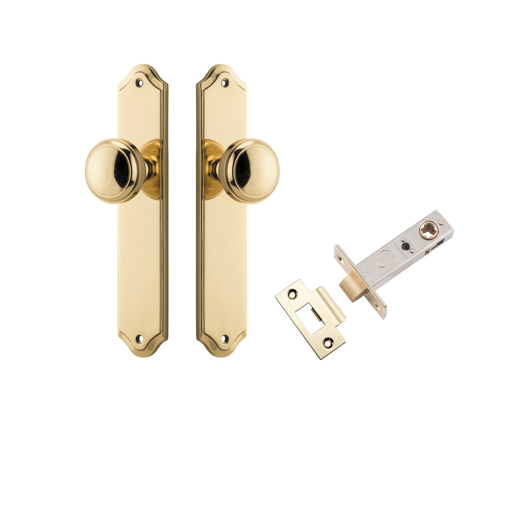 Iver Door Knob Paddington Shouldered Latch Polished Brass Passage Kit