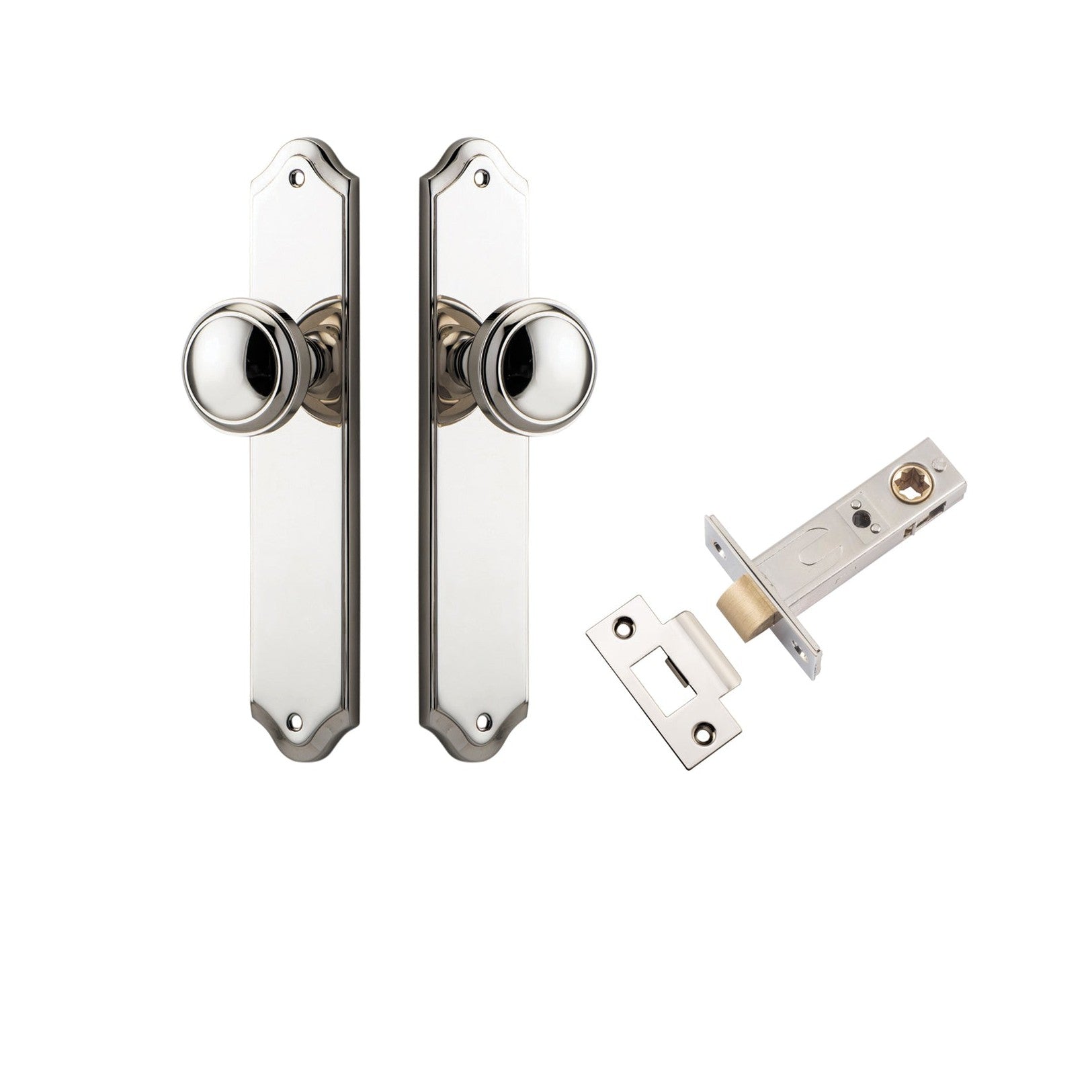 Iver Door Knob Paddington Shouldered Latch Polished Nickel Passage Kit