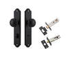 Iver Door Knob Paddington Shouldered Privacy Matt Black Inbuilt Privacy Kit